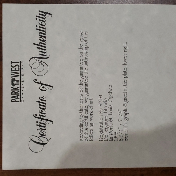 Winter scene, serigraph signed Art - Picture 5 of 6